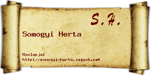 Somogyi Herta névjegykártya